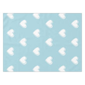 Nappe Bleu blanc mignon simple Motif de coeur (Devant (Horizontal))