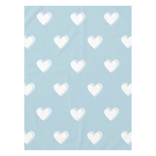 Nappe Bleu blanc mignon simple Motif de coeur (Devant)