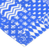 Nappe Bleu Blanc Mixte Motif Conception (Angle)