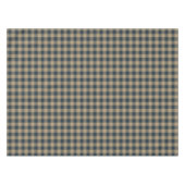Nappe Bleu Bleu Boeuf Buffle Plaid Rustique Festif (Devant (Horizontal))