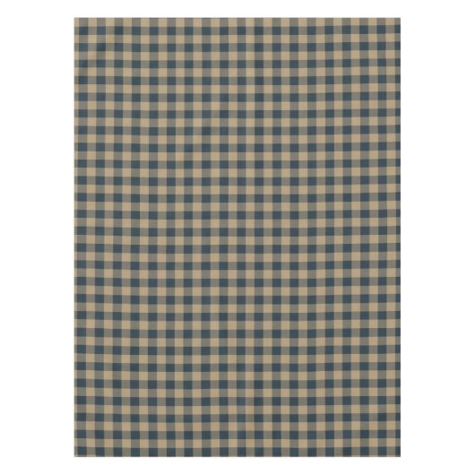 Nappe Bleu Bleu Boeuf Buffle Plaid Rustique Festif (Devant)