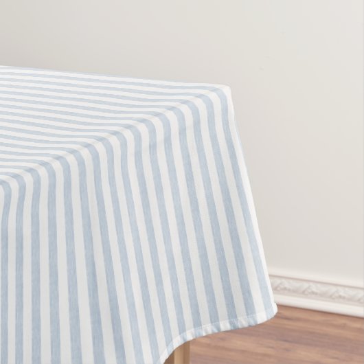 Nappe Bleu clair blanc côtier rayé scandinave délavé (In Situ)