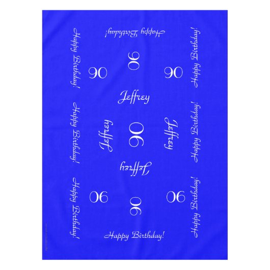 Nappe Bleu clair Cuisine personnalisée 90e nage (Devant)