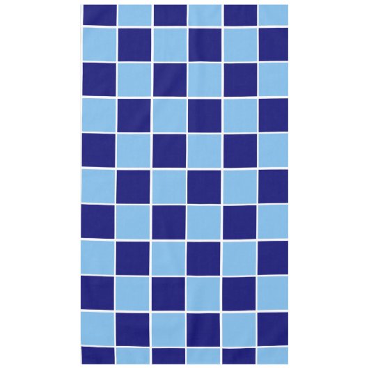 Nappe Bleu clair, Marine et Carrés blancs (Devant)