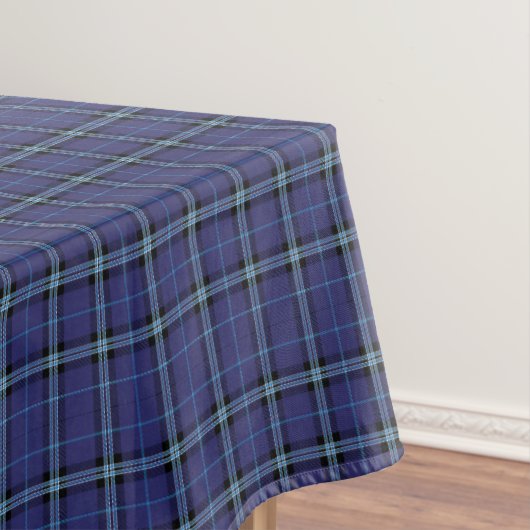 Nappe Bleu Classique Sur Plaid Bleu (In Situ)