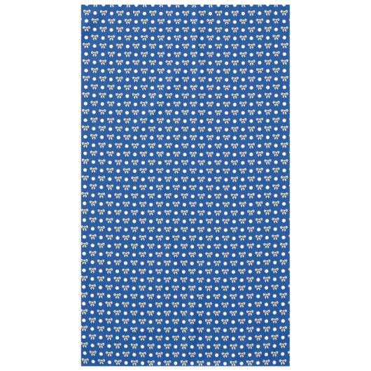 Nappe Bleu de Céroule avec Bows Pois blancs (Devant)