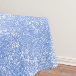 Nappe Bleu de Cornouiller sur Mandala blanc Kaleidoscope