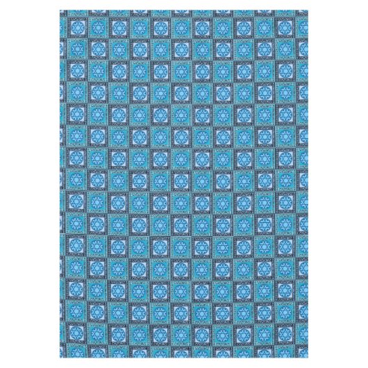 Nappe Bleu de fleuron d'étoile de David (Devant)