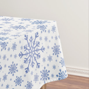 Nappe Bleu de la marine Flammes de neige de Noël en hiv