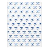 Nappe Bleu de Wale blanc motif moderne côte d'été modern (Devant)