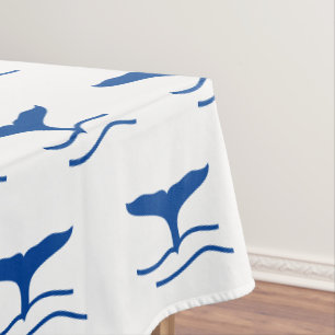 Nappe Bleu de Wale blanc motif moderne côte d'été modern