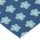Nappe Bleu doux fleuris sur la marine (Angle)
