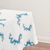 Nappe Bleu Dragons Chinoiserie Ginger Jar Jars Table (In Situ)