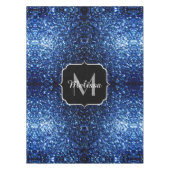 Nappe Bleu foncé foncé brillant parties scintillant scin (Devant)