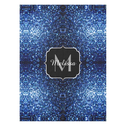 Nappe Bleu foncé foncé brillant parties scintillant scin (Devant)