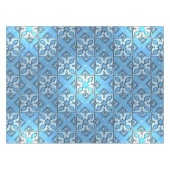 Nappe Bleu Géométrique Motif Moyen-Orient (Devant (Horizontal))