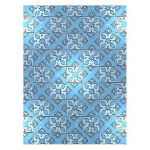 Nappe Bleu Géométrique Motif Moyen-Orient