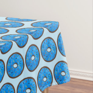 Nappe Bleu givré Doughnut Arc-en-ciel arrosées