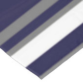 Nappe Bleu-gris & Bande blanche Tissu de table (Angle)
