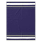 Nappe Bleu-gris & Bande blanche Tissu de table (Devant)