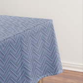 Nappe Bleu gris rayures motif double tissage (In Situ)