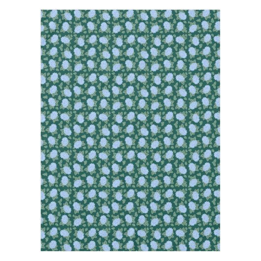 Nappe Bleu Hydrangeas Tissu de table personnalisé (Devant)