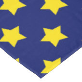 Nappe Bleu Jaune Etoiles Motif (Angle)