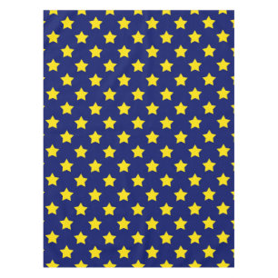 Nappe Bleu Jaune Etoiles Motif