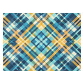 Nappe bleu Jaune Plaid Design (Devant (Horizontal))