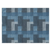 Nappe Bleu Jean patch Work Faux Burlap (Devant (Horizontal))