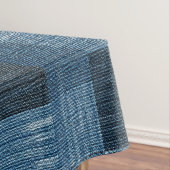 Nappe Bleu Jean patch Work Faux Burlap (In Situ)
