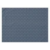 Nappe Bleu marine et motif floral de rayure de café (Devant (Horizontal))