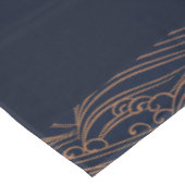 Nappe Bleu marine japonais de motif de vagues et brun (Angle)