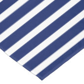 Nappe Bleu marine moderne rayures nautiques blanc élégan (Angle)
