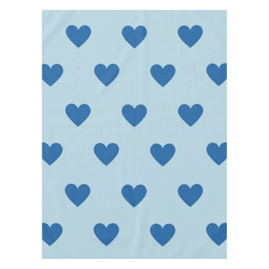Nappe Bleu mignon simple Motif de coeur (Devant)