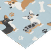Nappe Bleu Motif de Corgi (Angle)