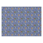 Nappe Bleu, Noir, Plantes | Moderne du milieu du siècle (Devant (Horizontal))