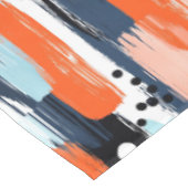 Nappe Bleu orange brosses Motif Abstrait (Angle)