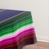 Nappe Bleu, Orange, Rose Chaud, Vert, Sarape Mexicaine (In Situ)