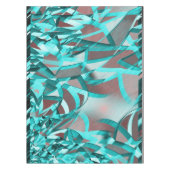 Nappe Bleu ou cyan stries sur une image rouge, floutée (Devant)