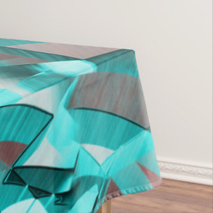 Nappe Bleu ou cyan stries sur une image rouge, floutée