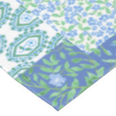 Nappe Bleu Périwinkle Floral Boho Faux Motif Patchwork (Angle)