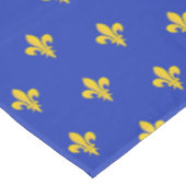 Nappe bleu roi avec motif Fleur de Lys Or (Angle)