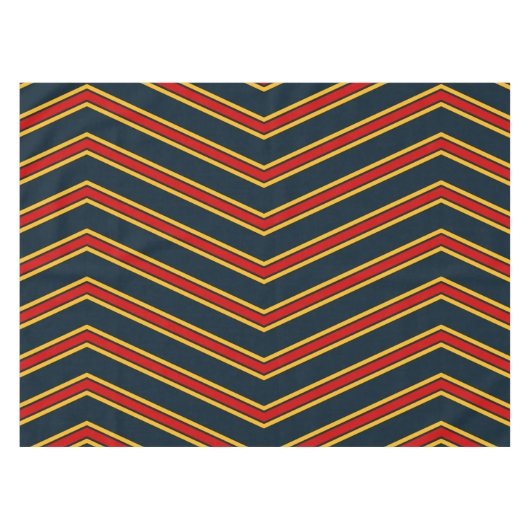 Nappe Bleu rouge Chevron Stripes Planche à découper (Devant (Horizontal))