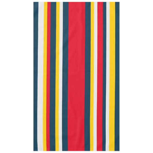 Nappe Bleu rouge Jaune Uniforme rayures (Devant)