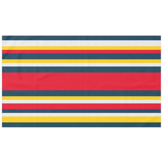 Nappe Bleu rouge Jaune Uniforme rayures (Devant (Horizontal))