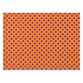 Nappe Bleu Sur Orange Pois Design Motif (Devant (Horizontal))