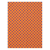 Nappe Bleu Sur Orange Pois Design Motif (Devant)