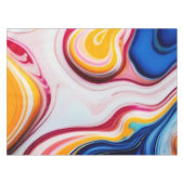 Nappe Bleu tendance rose jaune faux marbre blanc (Devant (Horizontal))