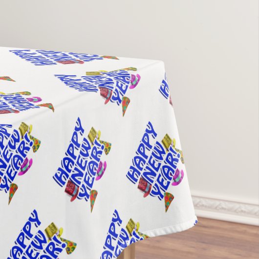 Nappe Bleu Texte Casquettes Bonne année (In Situ)
